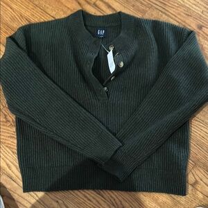 GAP Dark Green Ribbed Sweater